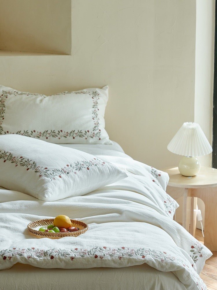  - Ever Lasting - Amara Floral Embroidered Bedding Bundle - Bedding Bundle - Ever Lasting