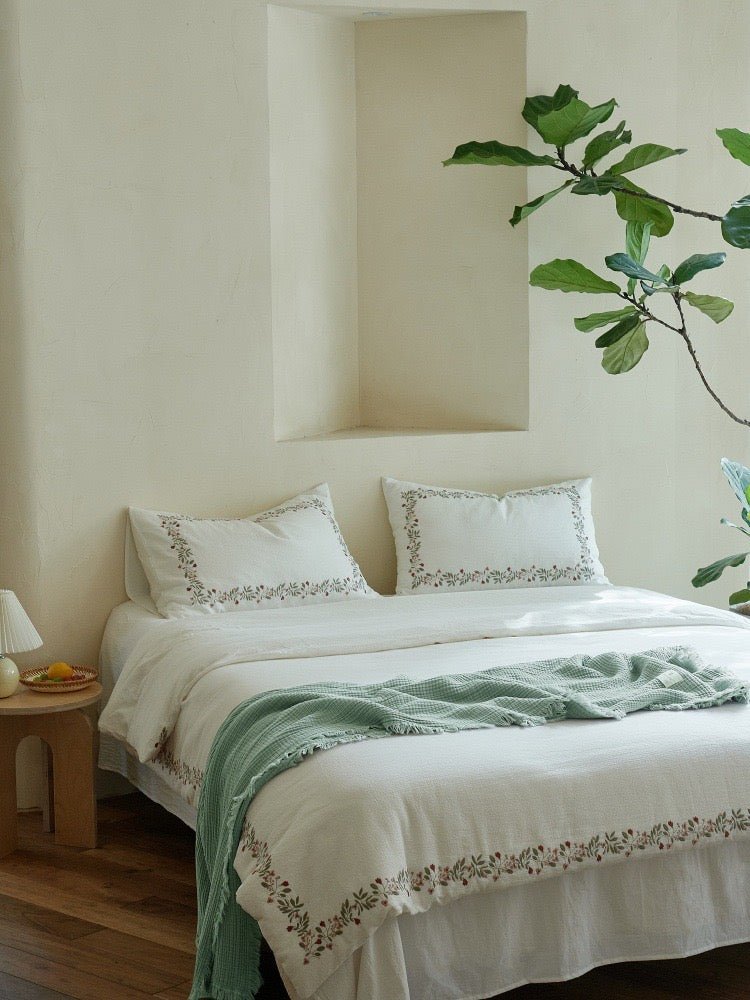  - Ever Lasting - Amara Floral Embroidered Bedding Bundle - Bedding Bundle - Ever Lasting