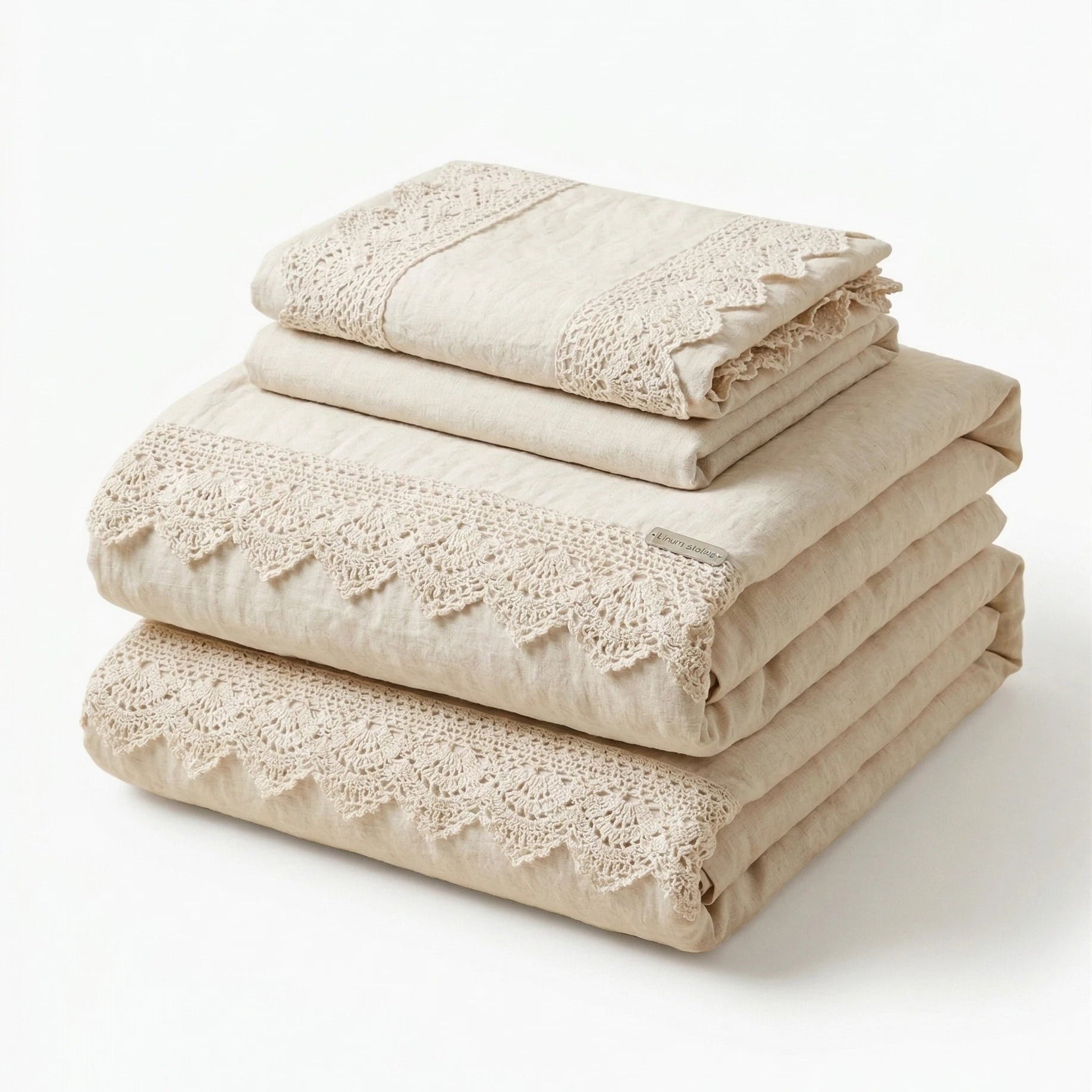  - Ever Lasting - Amelie Lace Embroidered Linen Cotton Bedding Bundle - Bedding Bundle - Ever Lasting