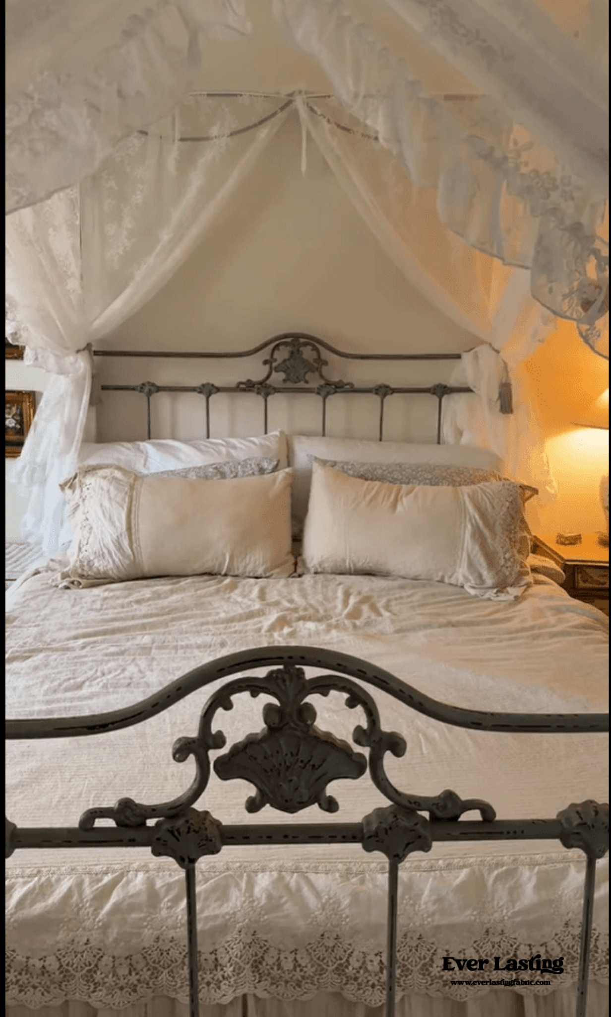Amelie Lace Embroidered Linen Cotton Bedding Set - Ever Lasting