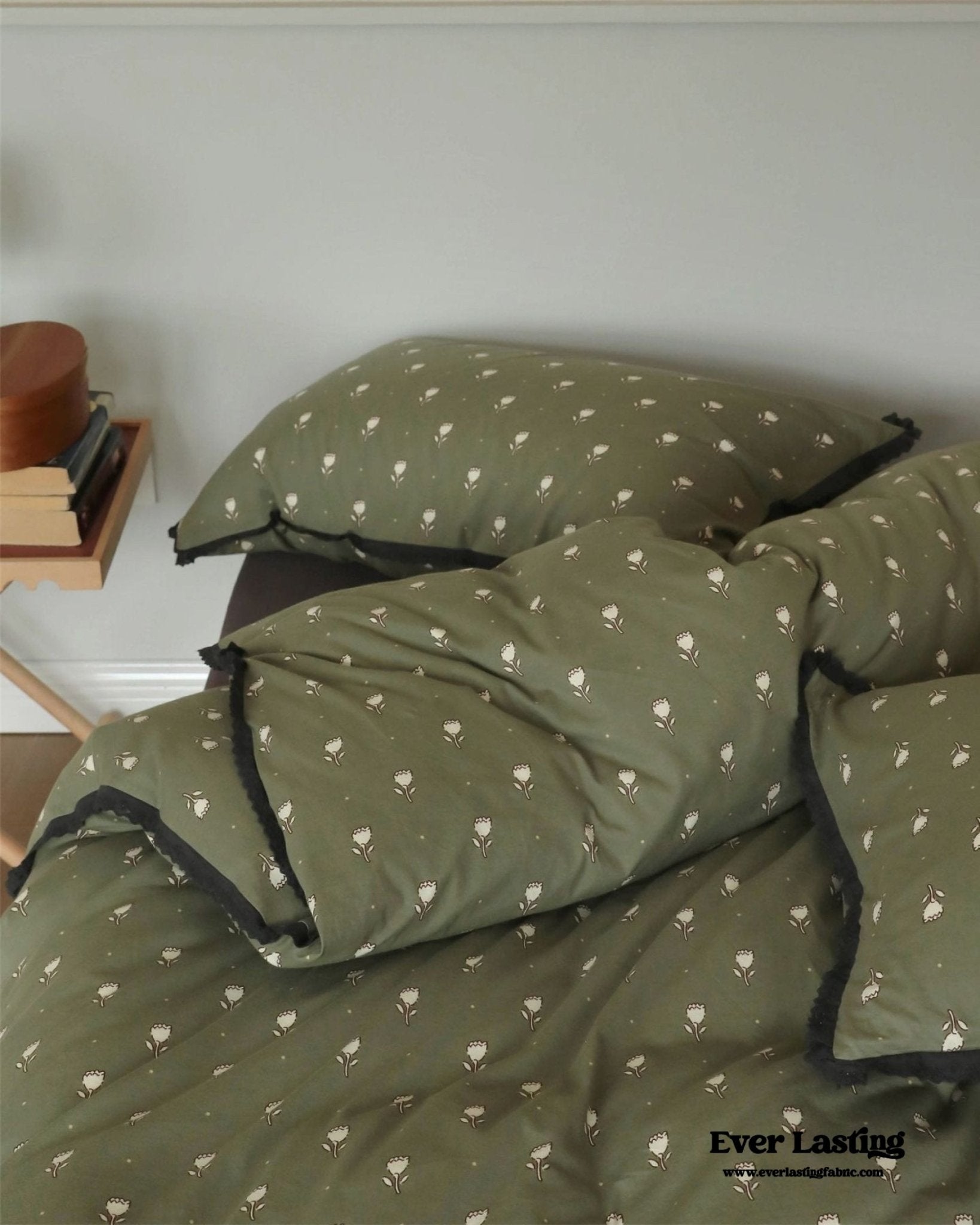 Anaya Rose French Vintage Bedding Set / Black + Brown - Ever Lasting