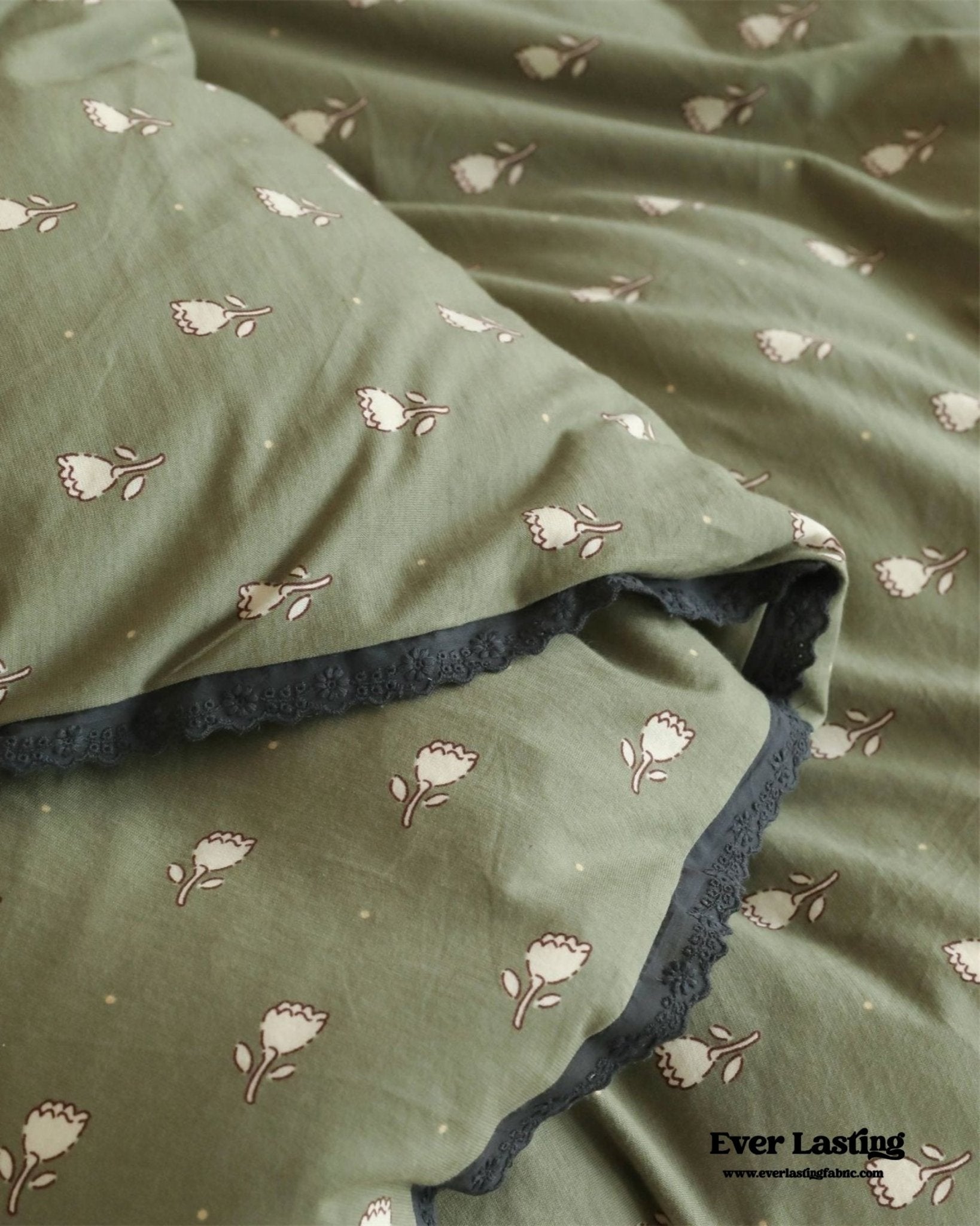 Anaya Rose French Vintage Bedding Set / Black + Brown - Ever Lasting