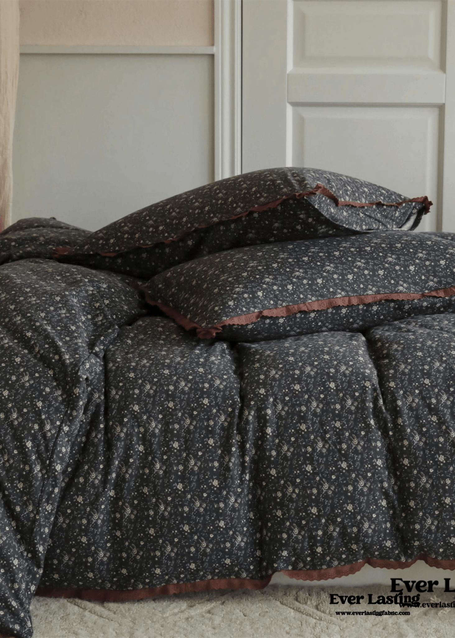 Anaya Rose French Vintage Bedding Set / Green + Brown - Ever Lasting