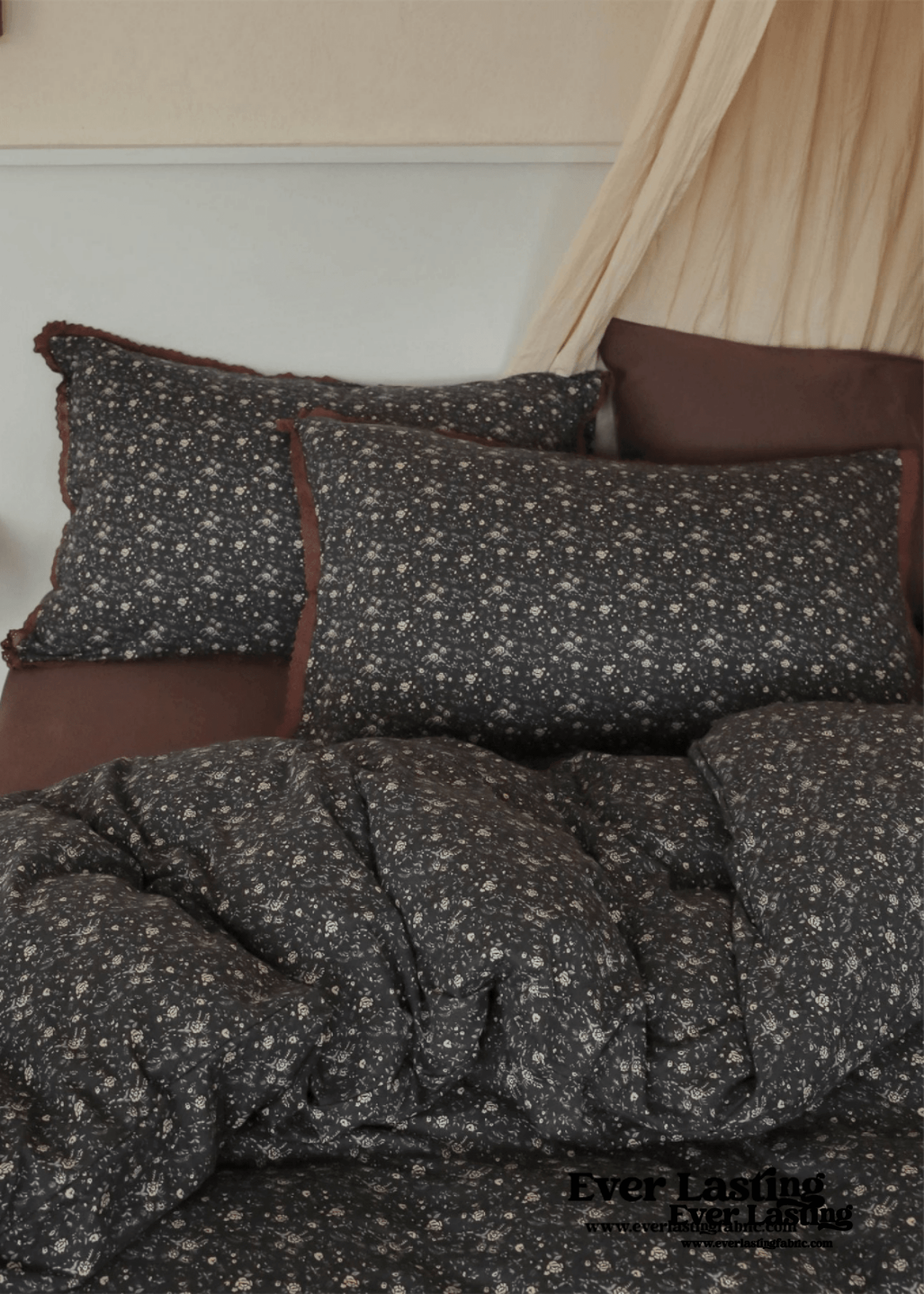 Anaya Rose French Vintage Bedding Set / Green + Brown - Ever Lasting