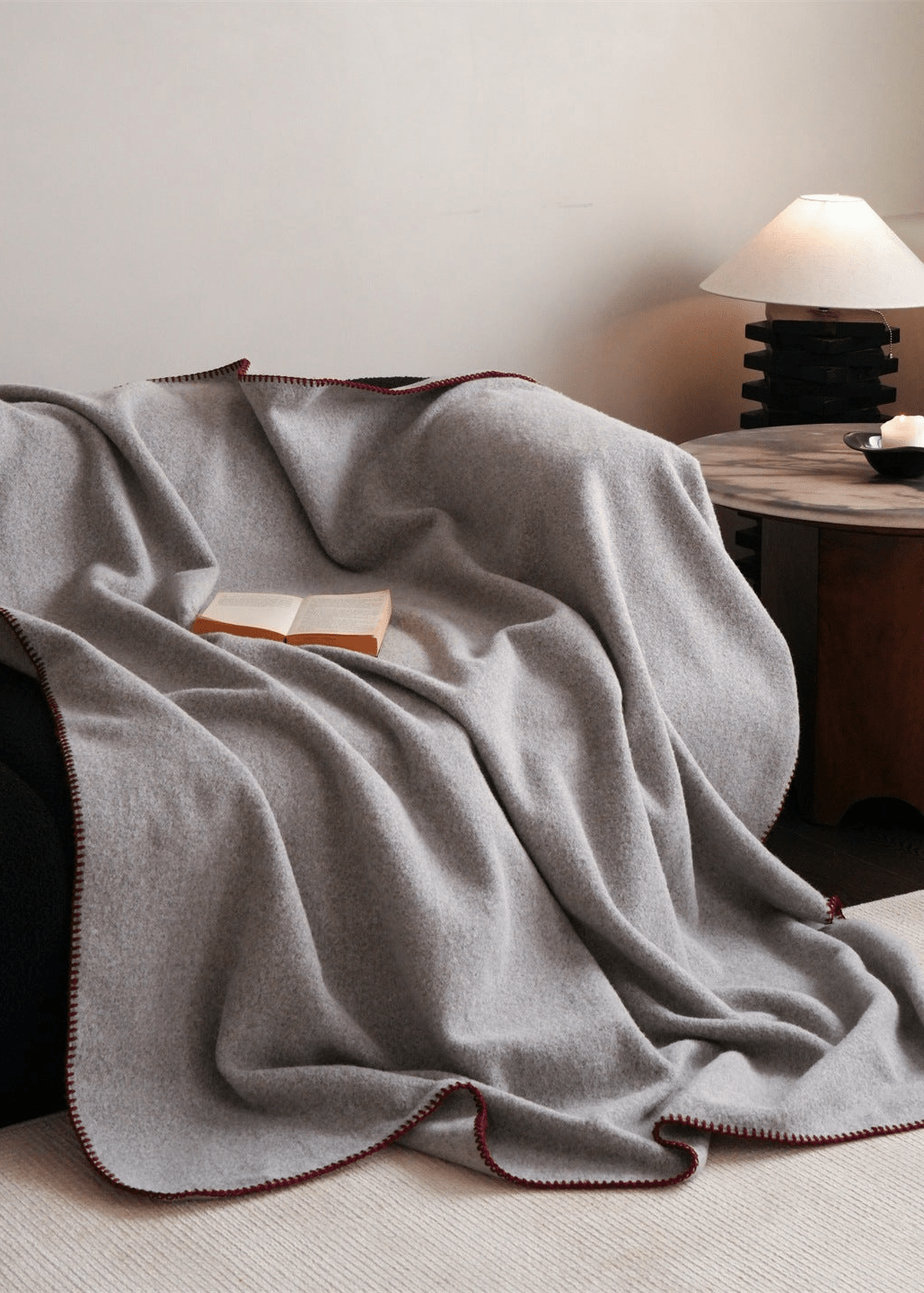  - Ever Lasting - Annalise Claystone Throw Blanket / Gray - Blanket - Ever Lasting
