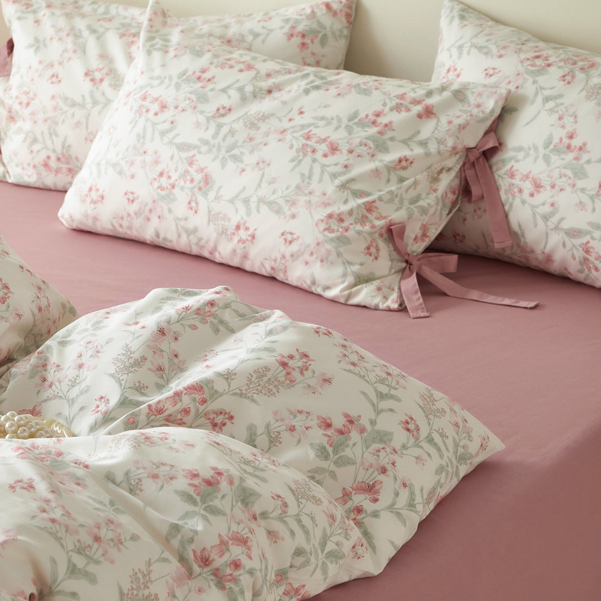-Ever Lasting - Annelise Floral Bedding Set / Green -Bedding Set -Ever Lasting