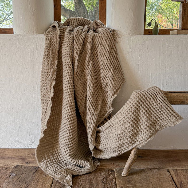  - Ever Lasting - Arabella Tassel Throw Blanket / Brown - Blanket - Ever Lasting