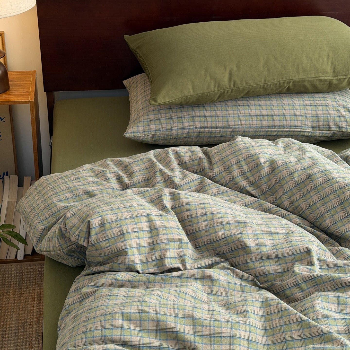 -Ever Lasting - Archer Gingham Bedding Set / Blue -Bedding Set -Ever Lasting