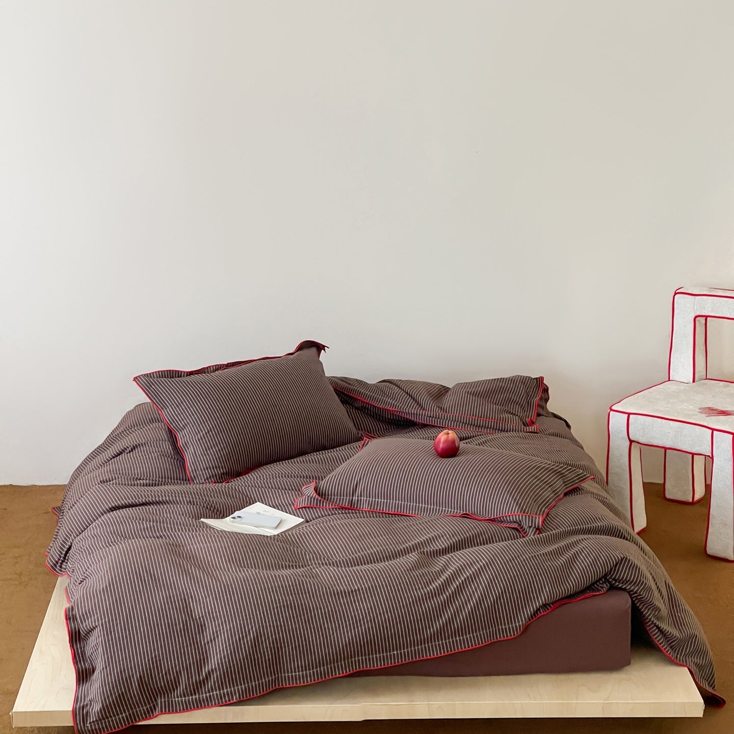  - Ever Lasting - Arthur Pinstripe Bedding Set / Black - Bedding Set - Ever Lasting