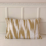 Assorted Cool Tone Floral & Patterned Pillowcases Camel + White Brushstrokes