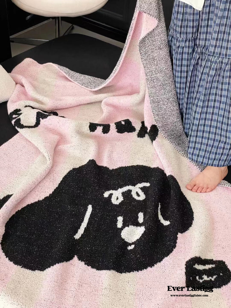 Assorted Cute Pet Knit Blanket / Cat Purple Blankets
