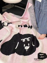 Assorted Cute Pet Knit Blanket / Pink Blankets