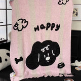 Assorted Cute Pet Knit Blanket / Pink Blankets