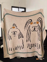 Assorted Cute Pet Knit Blanket / White Blankets