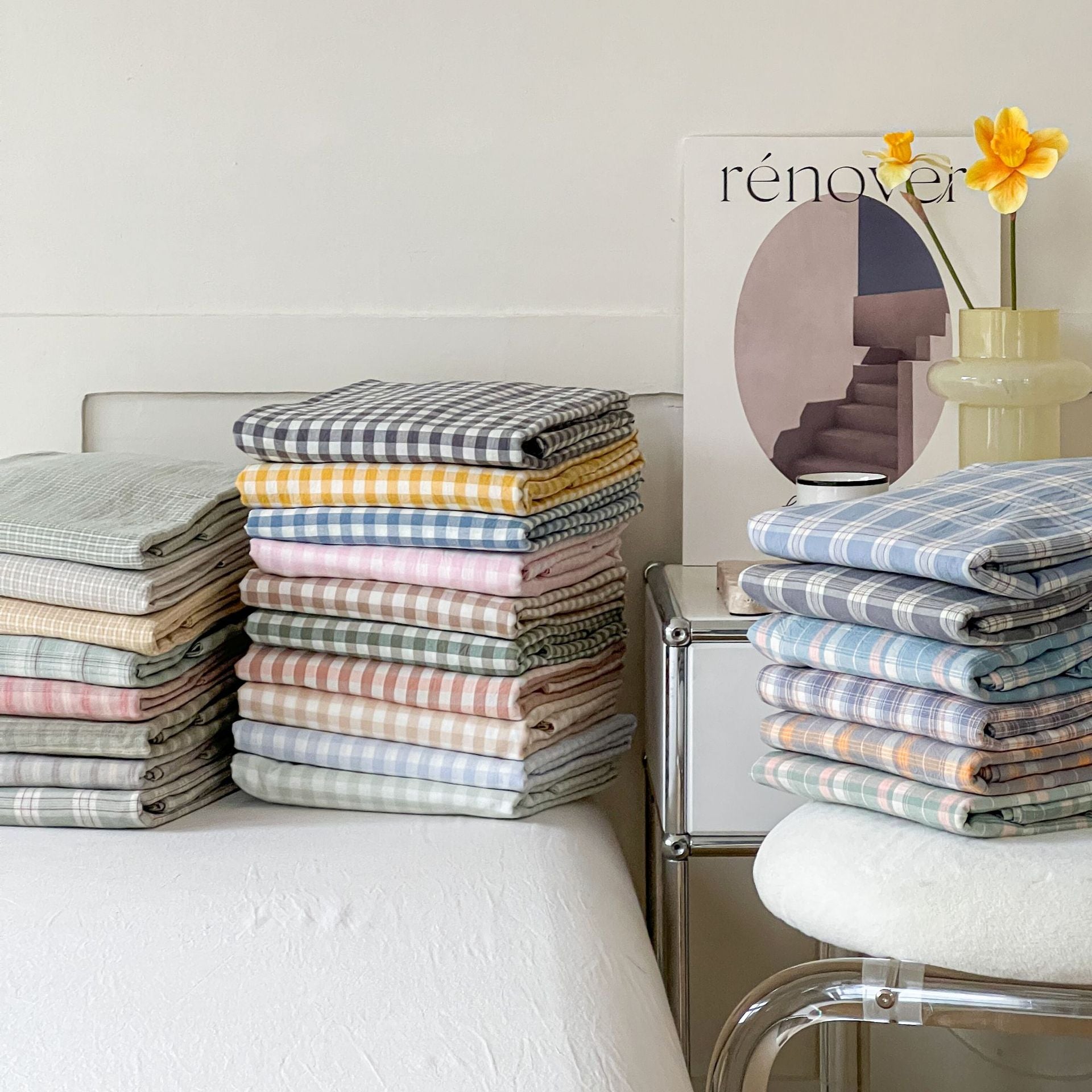  - Ever Lasting - Assorted Gingham & Plaid Bed Sheets - Bed Sheet - Ever Lasting