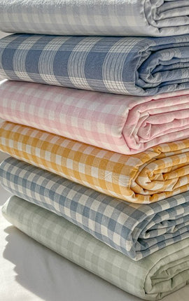 Assorted Gingham & Plaid Bed Sheets