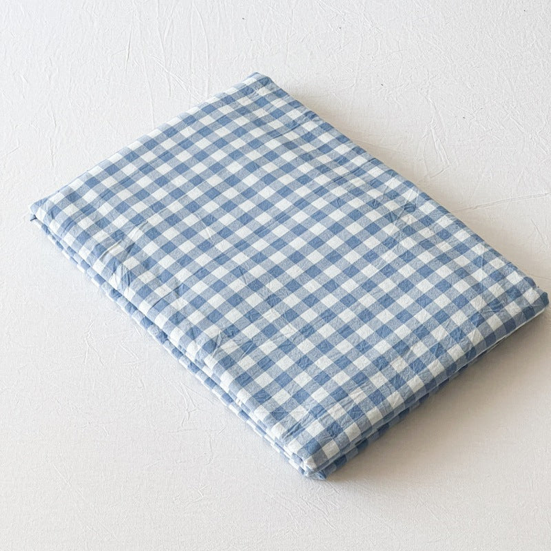 Assorted Gingham & Plaid Bed Sheets Blue / Small Fitted Sheet