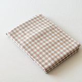 Assorted Gingham & Plaid Bed Sheets Brown / Small Fitted Sheet