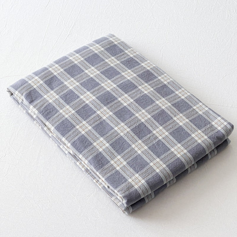 Assorted Gingham & Plaid Bed Sheets Gray / Small Fitted Sheet