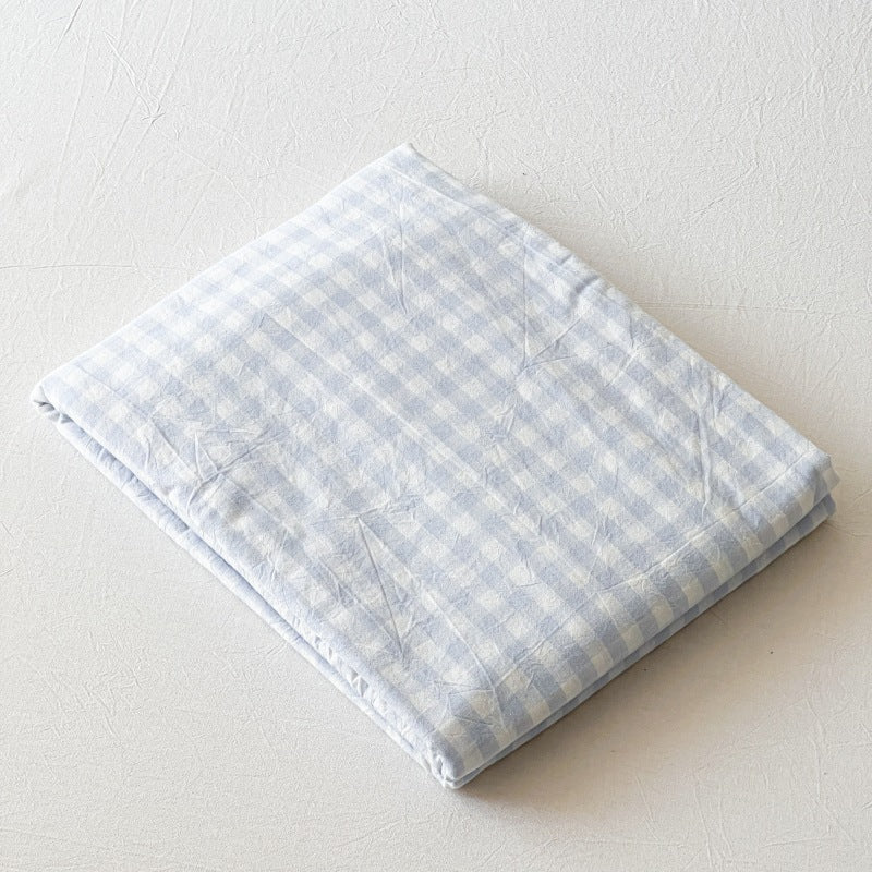 Assorted Gingham & Plaid Bed Sheets Pastel Blue / Small Fitted Sheet