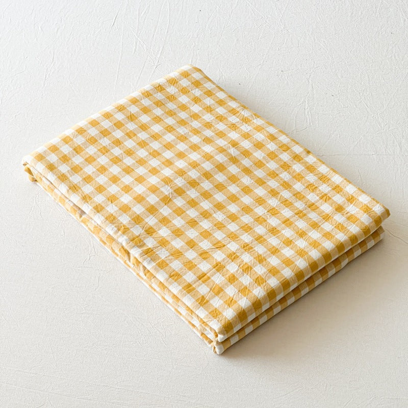 Assorted Gingham & Plaid Bed Sheets Yellow / Small Fitted Sheet