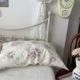 Assorted Stripe & Patterned Pillowcases Beige + Pink Floral