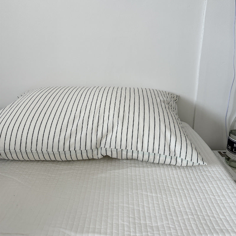 Assorted Stripe & Patterned Pillowcases Black + White Stripes