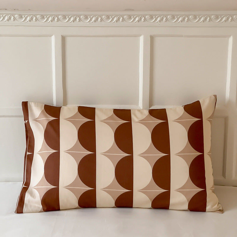 Assorted Warm Tone Abstract Pillowcases Brown Half Moon