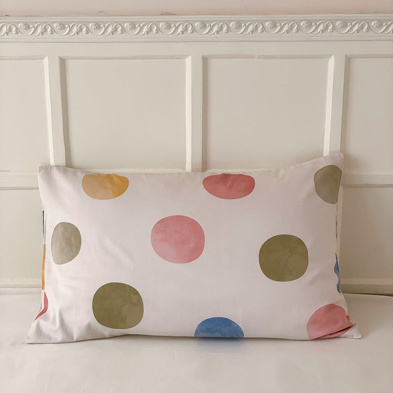 Assorted Warm Tone Abstract Pillowcases Multi Polka Dot