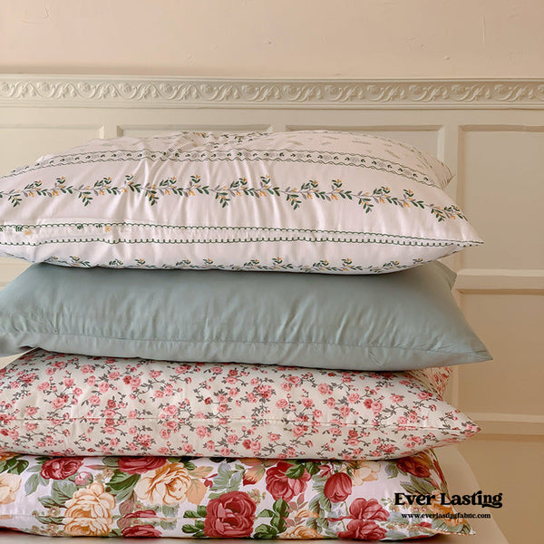 Assorted Warm Tone Floral & Patterned Pillowcases