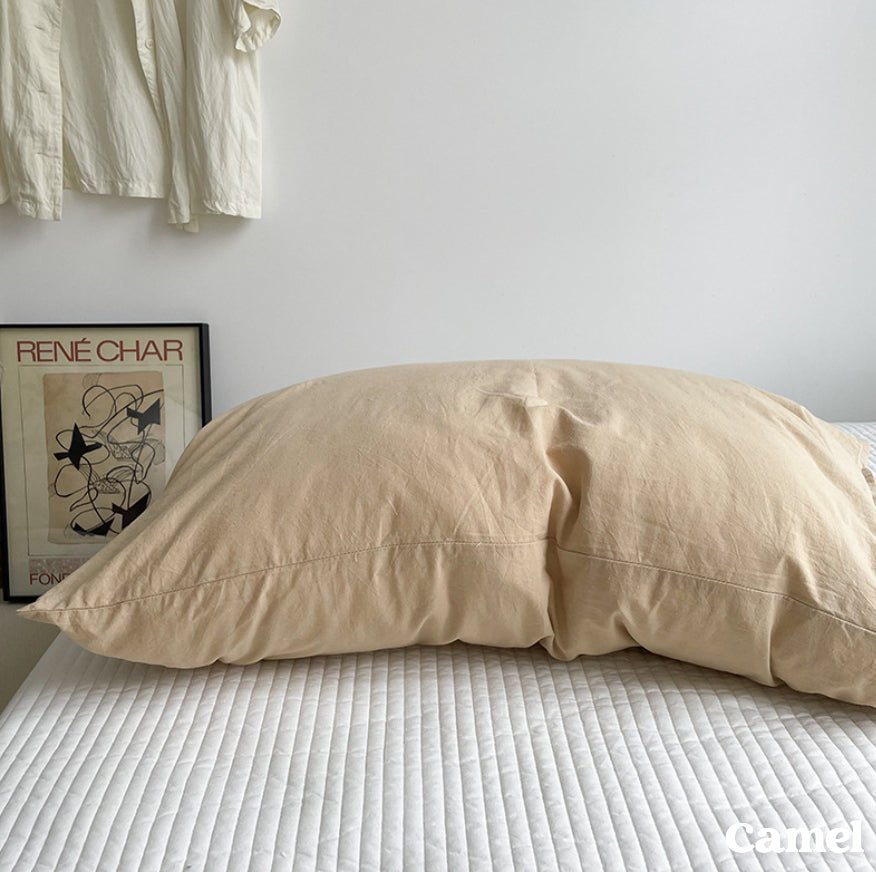  - Ever Lasting - Assorted Washed Cotton Pillowcases / Floral Beige - Pillow Cases - Ever Lasting