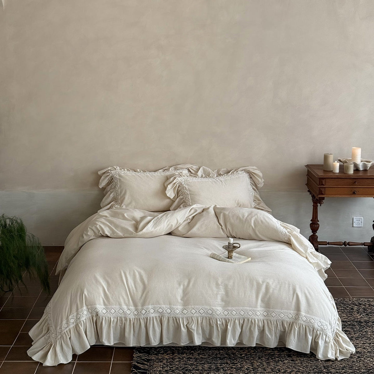 -Ever Lasting - Avalon Ruffle Lace Bedding Bundle -Bedding Bundle -Ever Lasting