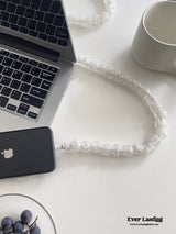 Beaded Phone Charger Cable / Black Data