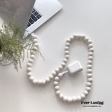 Beaded Phone Charger Cable / White Data