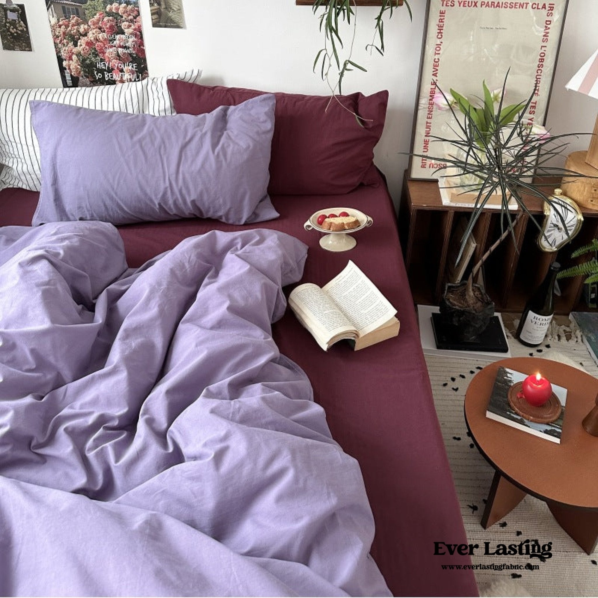 Berry Purple Bed Sheet - Ever Lasting