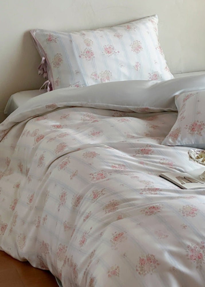 Bianca Floral Ribbon Tied TENCEL™ Bedding Bundle - Ever Lasting