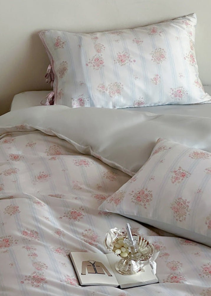 Bianca Floral Ribbon Tied TENCEL™ Bedding Bundle - Ever Lasting