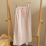 Blossom Floral Shorts Lounge Bottoms / Blue Pink Long Pants Pajamas