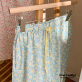 Blossom Floral Shorts Lounge Bottoms / Cream Pajamas