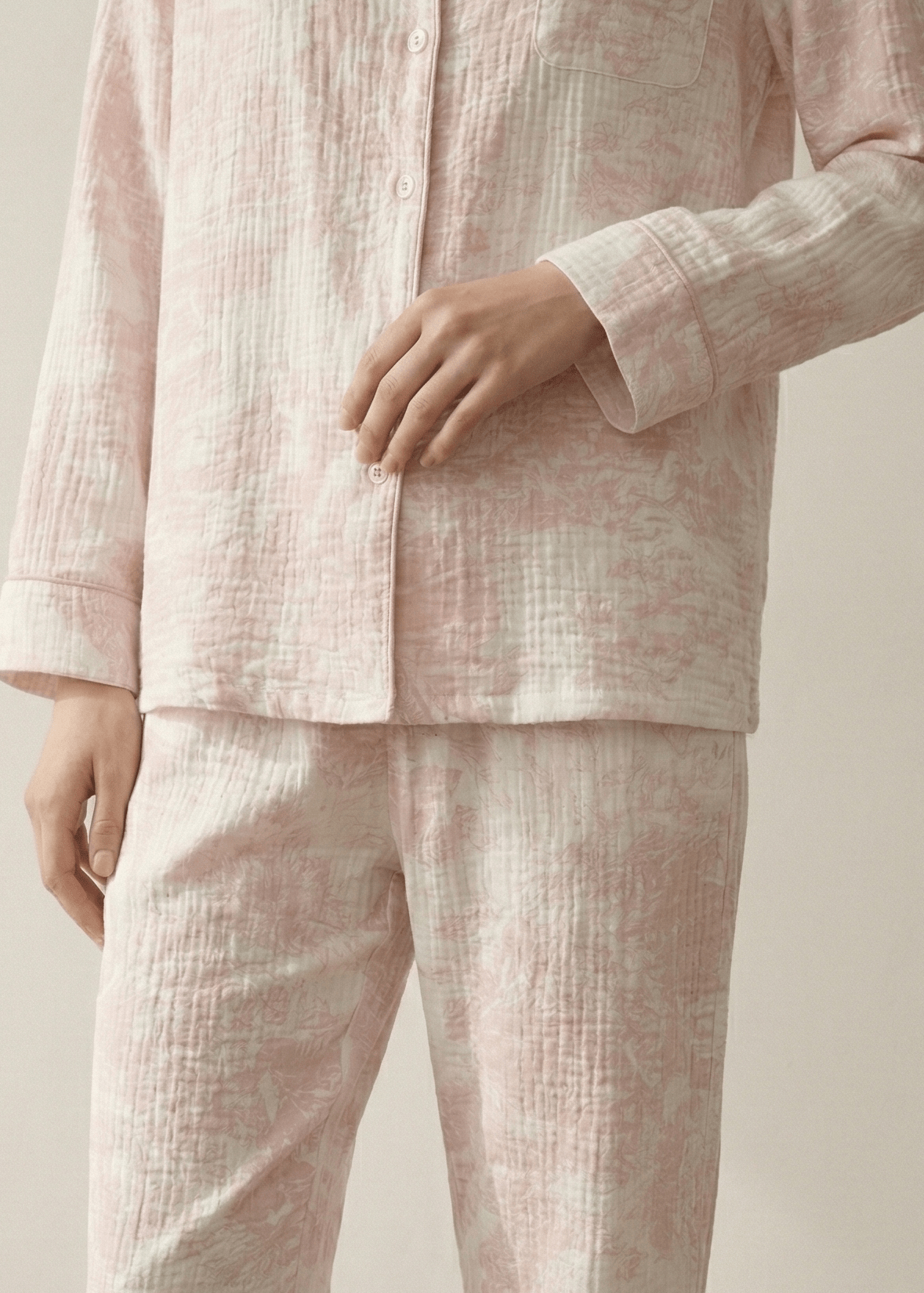  - Ever Lasting - Blush Mist Cotton Pajama Set / Blue - Pajamas - Ever Lasting