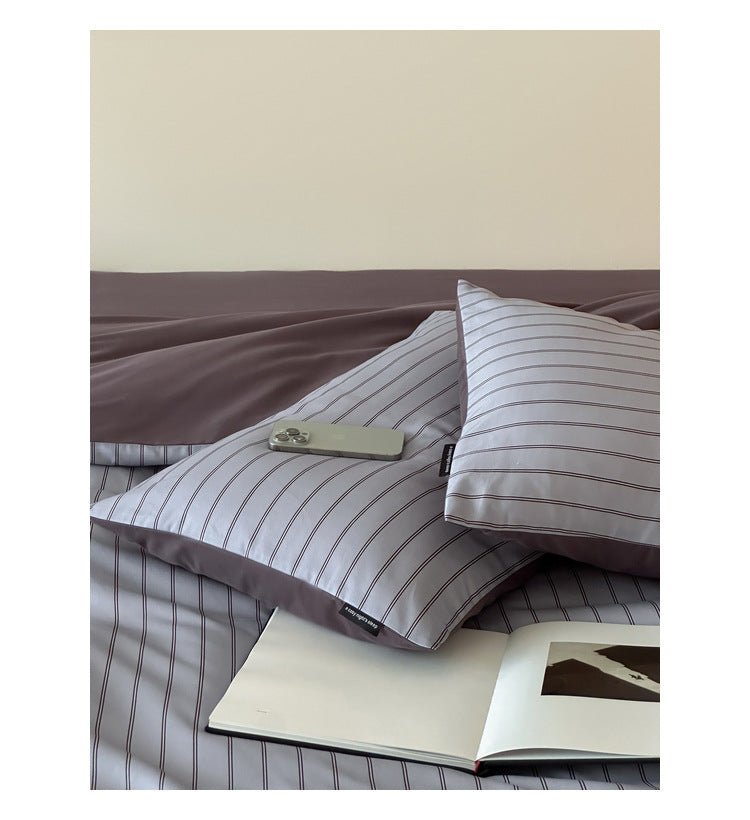 -Ever Lasting - Blythe Striped Bedding Set / Blue -Bedding Set -Ever Lasting