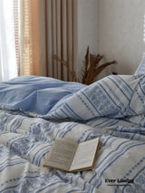 Boho Jacquard Cotton Bedding Set / Black Gray