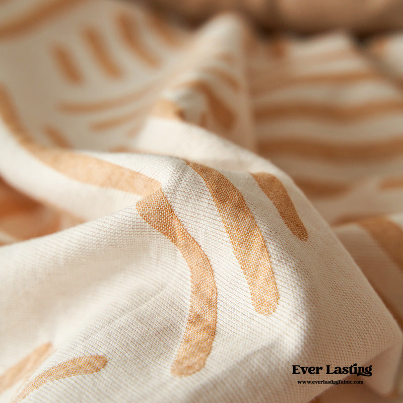 Boho Striped Bedding Set / Tan