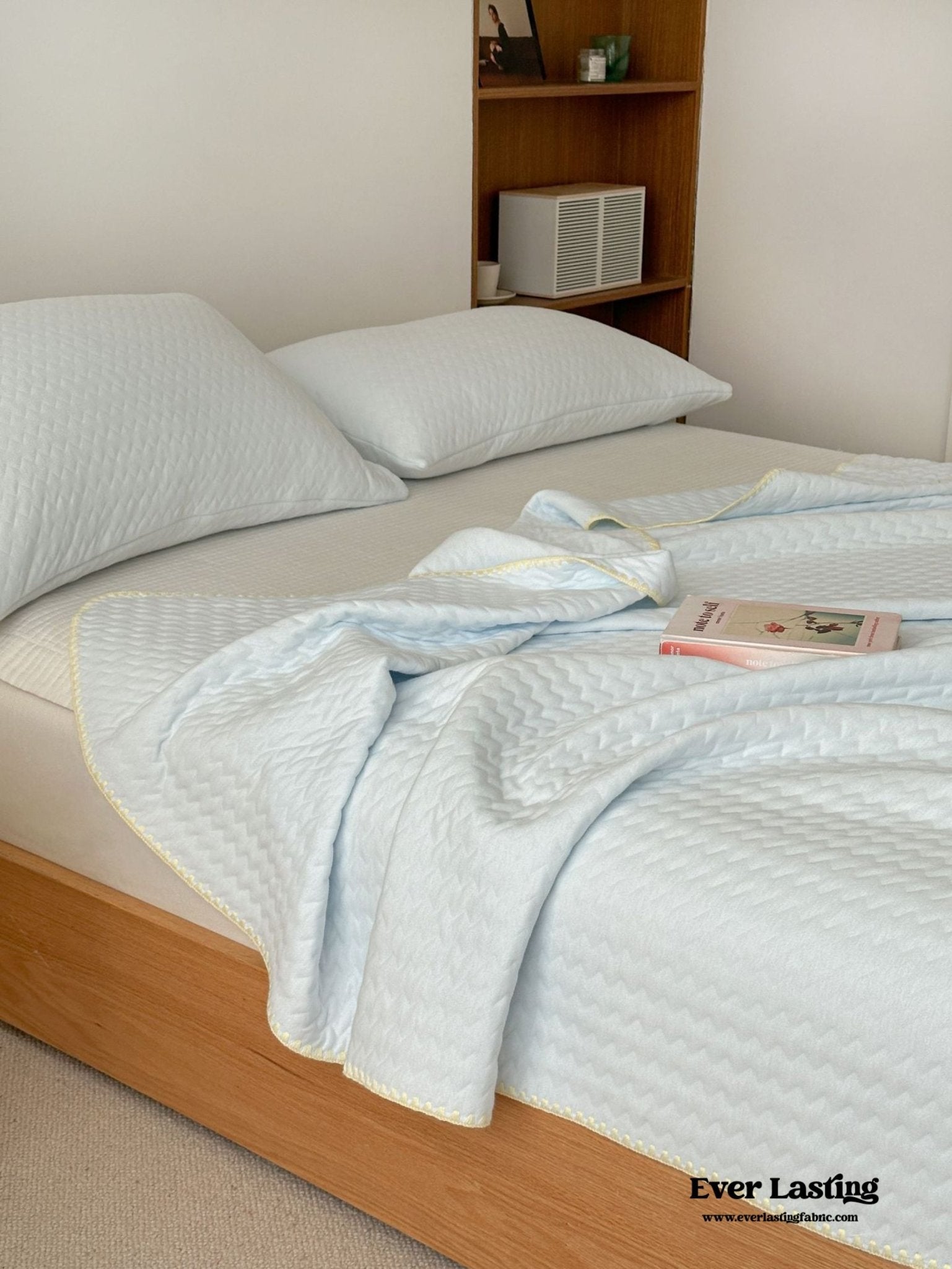 Breathable Pastel Knitted Blanket / Lemon Yellow - Ever Lasting