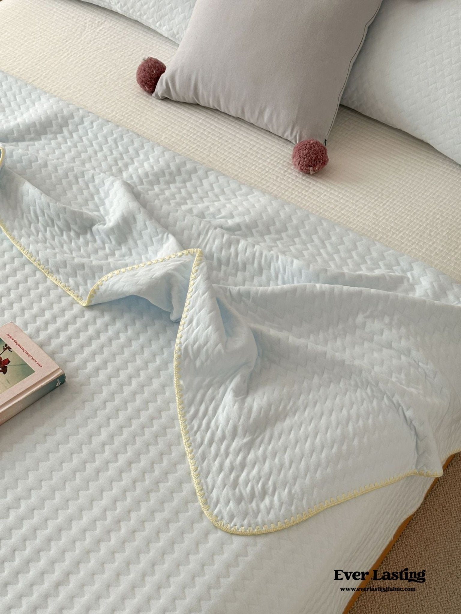 Breathable Pastel Knitted Blanket / Lemon Yellow - Ever Lasting