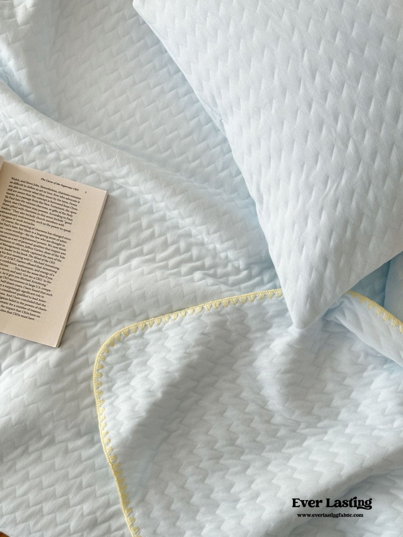 Breathable Pastel Knitted Blanket / Lemon Yellow - Ever Lasting