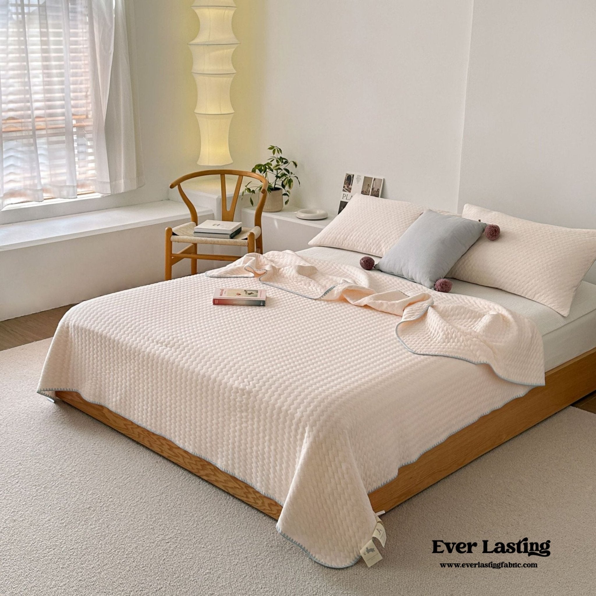 Breathable Pastel Knitted Blanket / Lemon Yellow - Ever Lasting