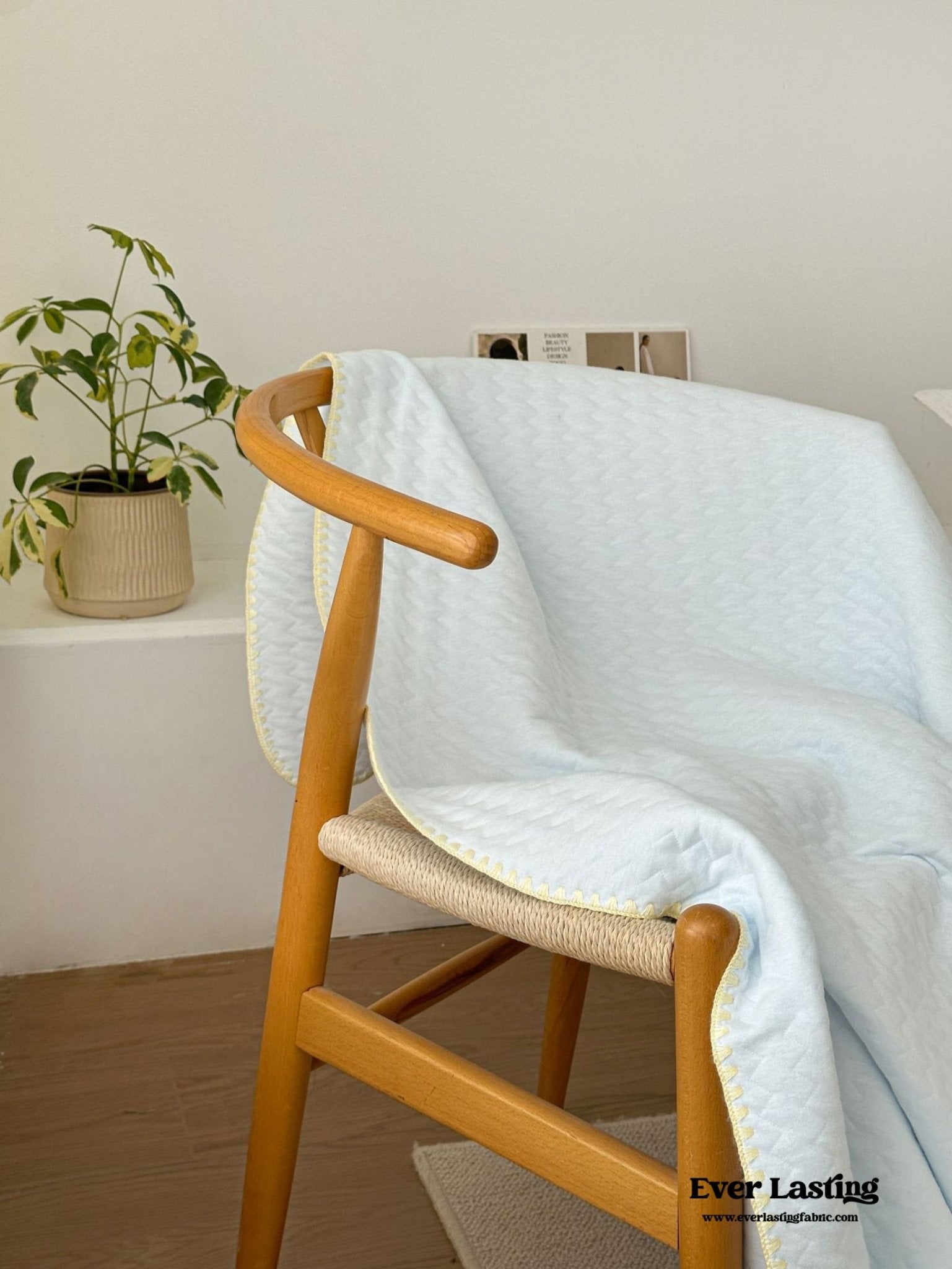 Breathable Pastel Knitted Blanket / Lemon Yellow - Ever Lasting