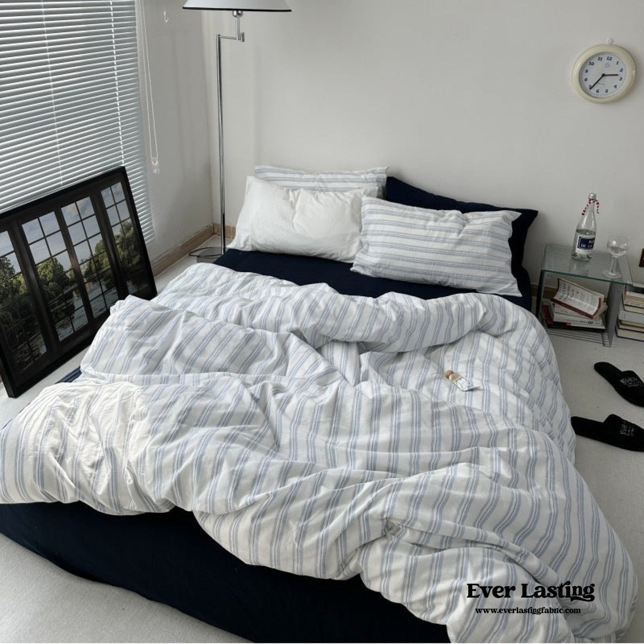 Breezy Stripe Washed Cotton Bedding Bundle - Ever Lasting