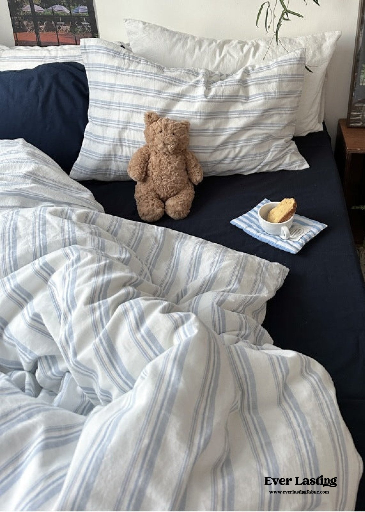 Breezy Stripe Washed Cotton Bedding Bundle - Ever Lasting